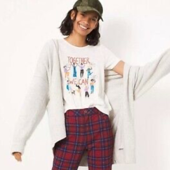 Anthropologie Tops - EUC RARE Anthropologie Maeve Together We Can Graphic Tee Size Medium